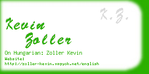 kevin zoller business card